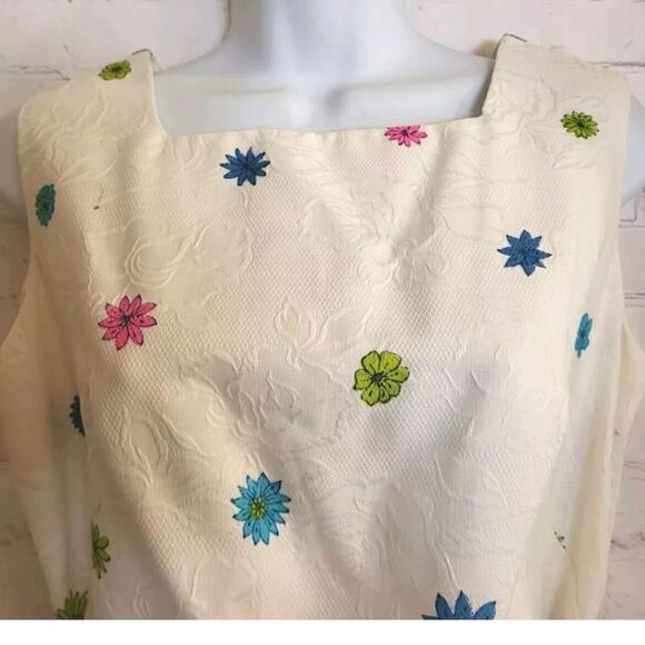 Vtg.Mint '60s Beeline Cotton Mod Print Dress sz.Vtg 12/Modern 6 Union Label USA - Picture 2 of 7